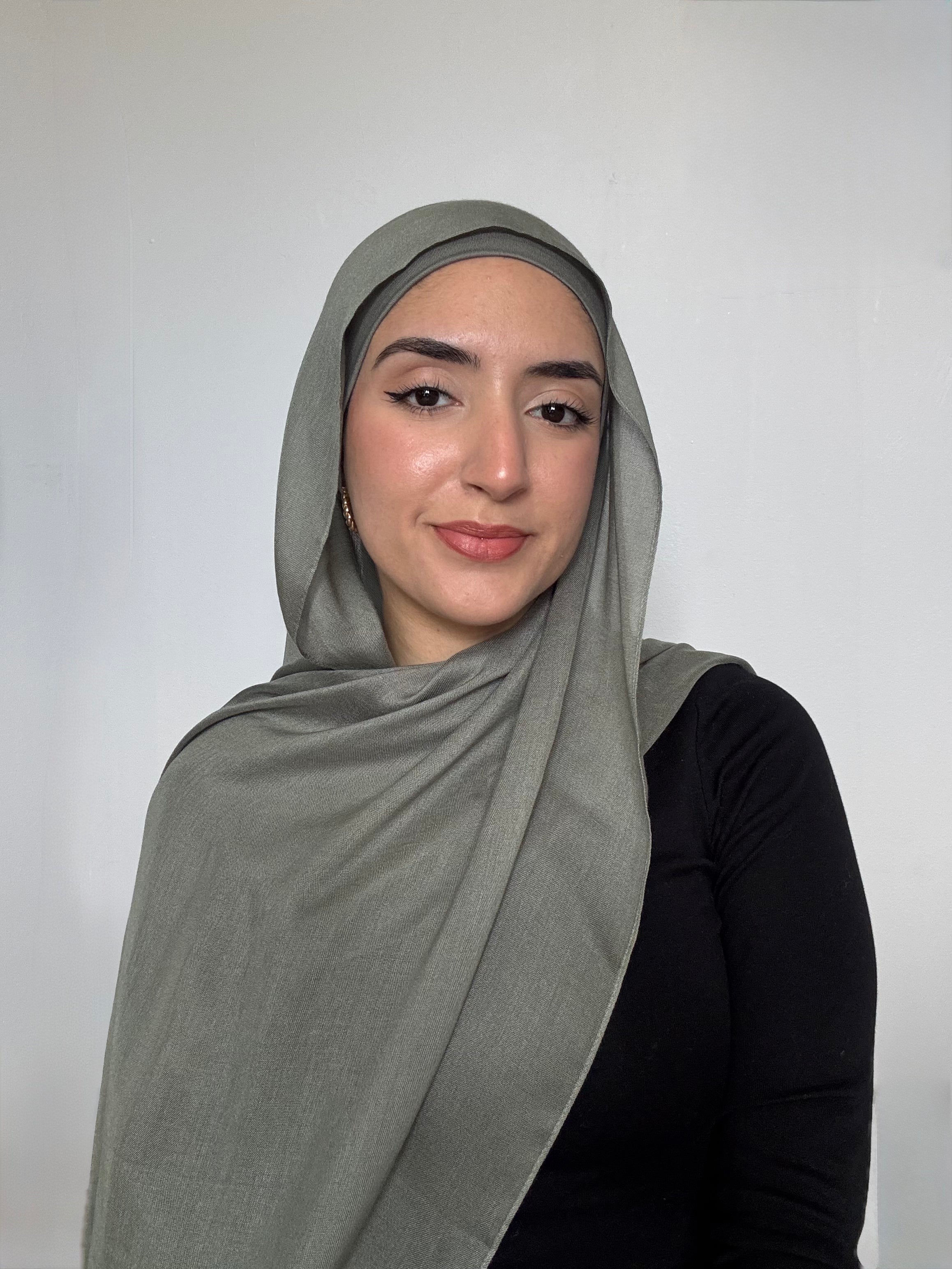 Slate Gray Modal Hijab Set