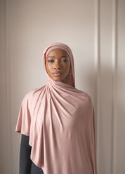 Light Pink Jersey Hijab Set
