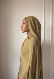 Olive Chiffon Hijab Set