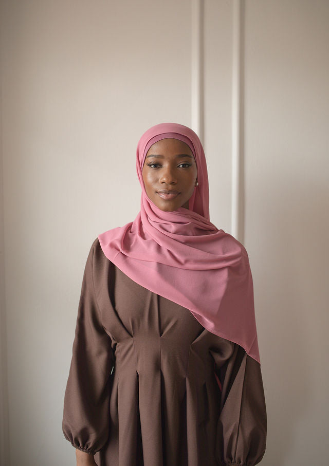 Rose Chiffon Hijab Set