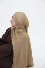 Light Brown Crinkle Modal