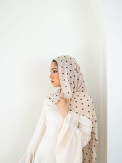 Cream polka dot
