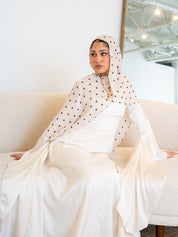 Cream polka dot