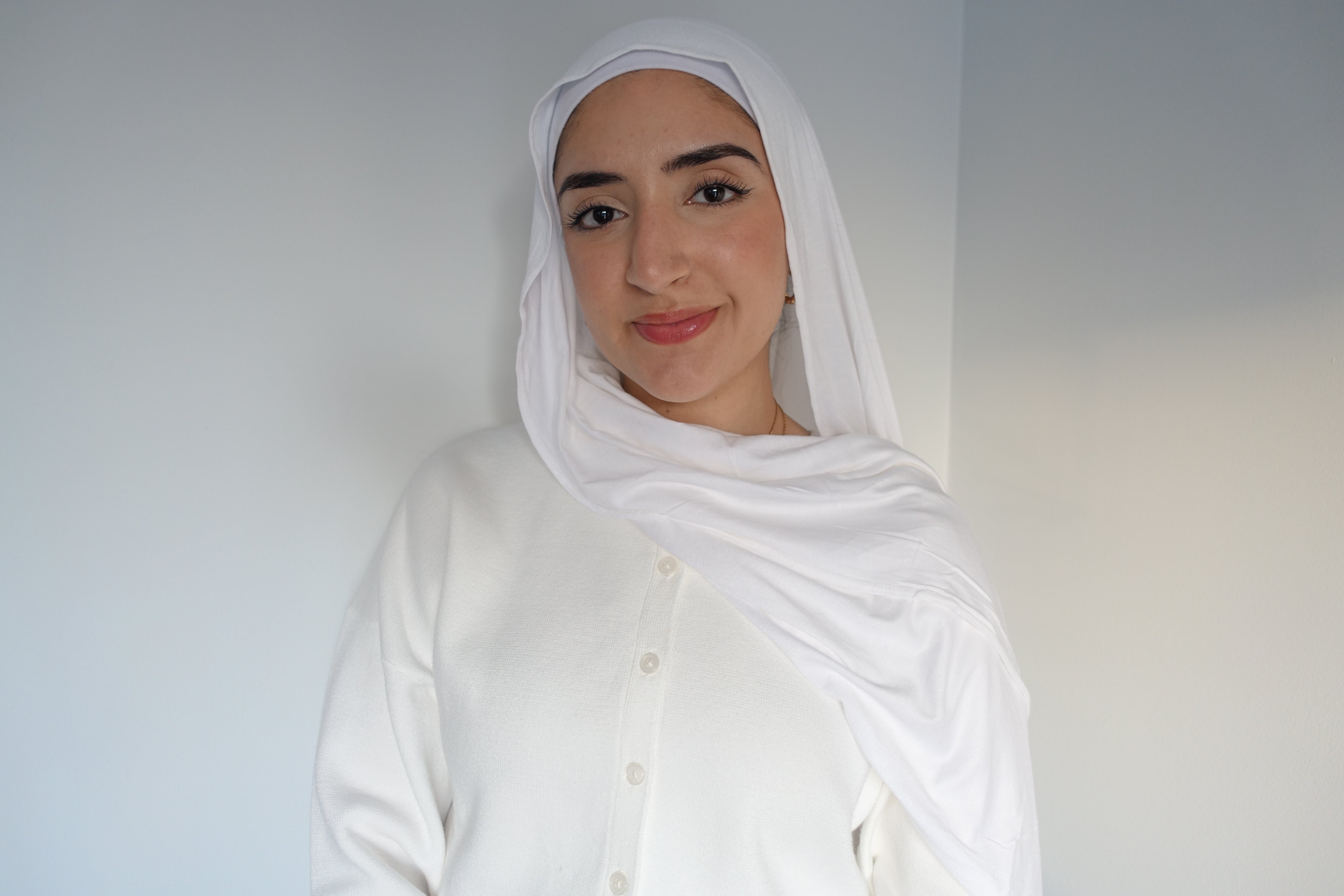 White Jersey Hijab Set