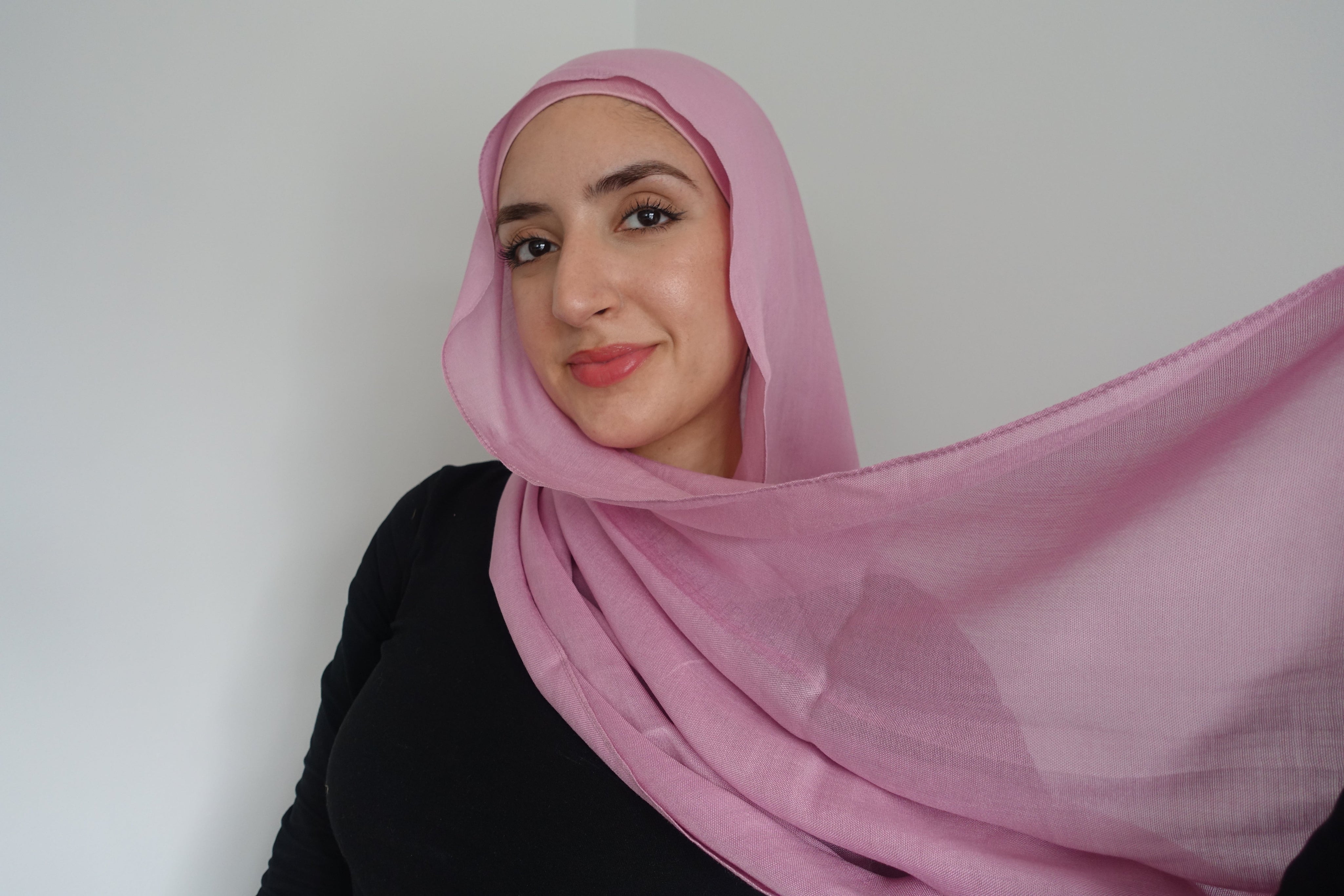 Pink Rose Modal Hijab Set