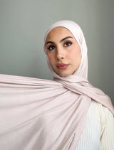 Pale Blush Jersey Hijab Set