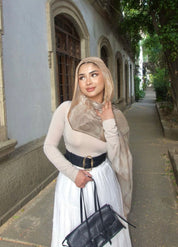 Neutral Quartz Printed Modal Hijab